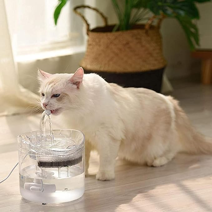 Dispensador Eléctrico de Agua 2L para Perros Gatos, Fuente Silenciosa, IPX8