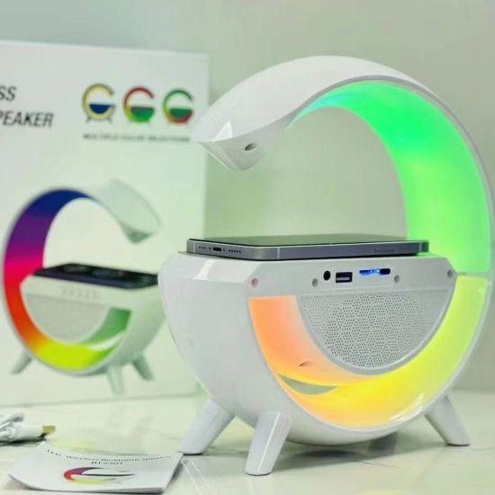 Lámpara G LED RGB Multifuncional con Cargador Inalámbrico y Reloj