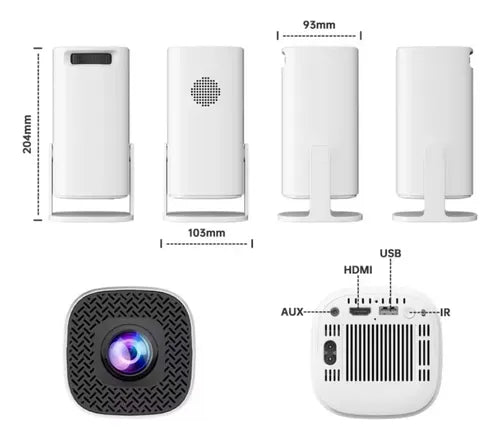 Proyector P30 MAX 4K con Android, WiFi y 2 Controles, Noches de Películas y Juegos sin Límites.
