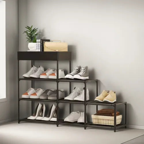 Organizador de Zapatos 10 Niveles Modulares, Zapatera Vertical para +20 Pares