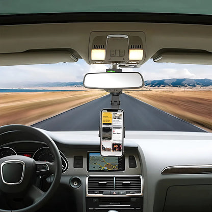 Soporte de Celular para Carro 360°, Soporte de Teléfono Multifuncional con Clip