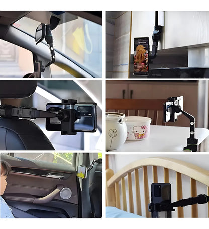 Soporte de Celular para Carro 360°, Soporte de Teléfono Multifuncional con Clip