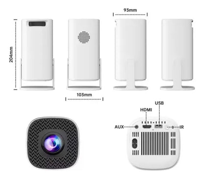 Proyector P30 MAX 4K con Android, WiFi y 2 Controles, Noches de Películas y Juegos sin Límites.