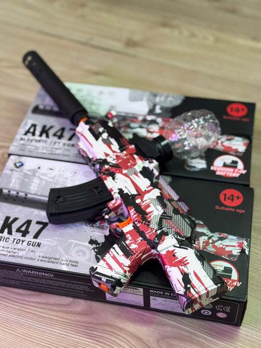 Rifle de Juguete AK-47 de Hidrogel con Disparo Automático, Vive Batallas Épicas con Seguridad