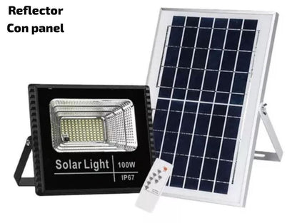 Reflector con panel solar
