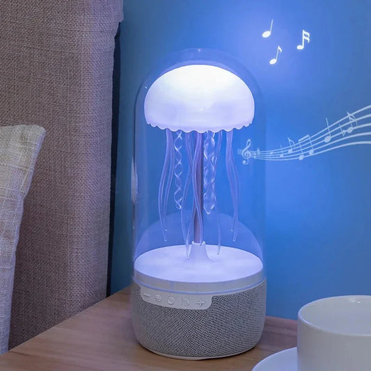Lámpara Altavoz Medusas Decorativa con Luz Ambiental y Sonido Envolvente