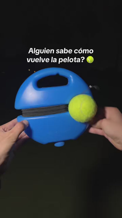 Entrenador de Tenis Portátil con Base Antideslizante y Pelota, Equipo de Práctica de Tenis Individual en Plástico ABS