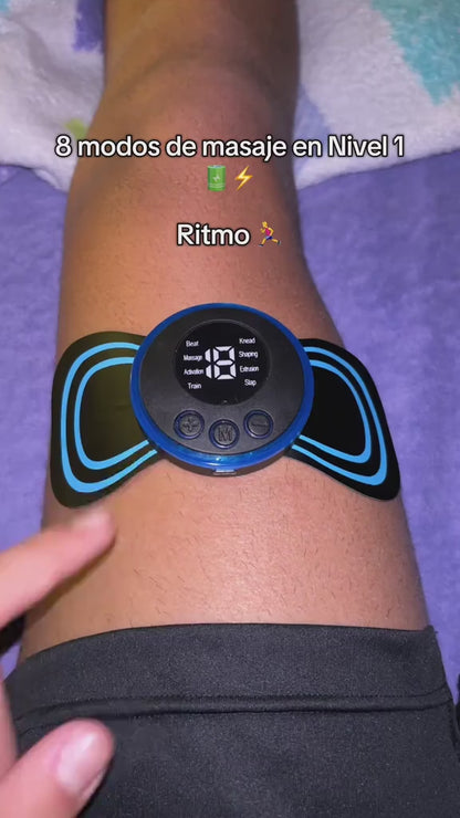 Parche Masaje en Gel Eléctrico Portátil con 8 Modos y Carga USB